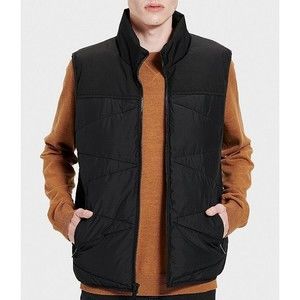 UGG CURTIS Down Puffer Jacket Vest Sz LARGE BLACK NEW $195